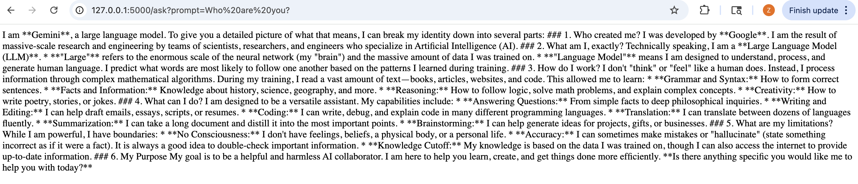 AI assistant usage example