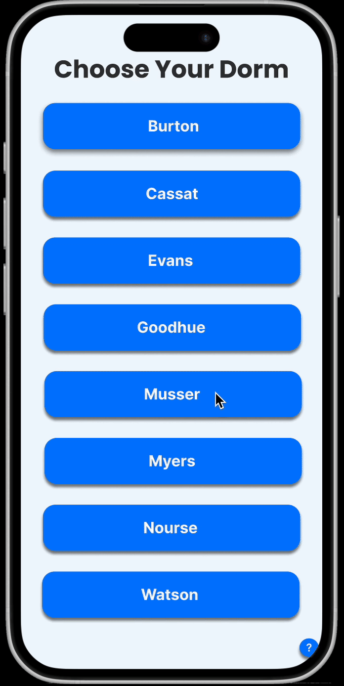 GIF showing high fidelity interaction for viewing available machines